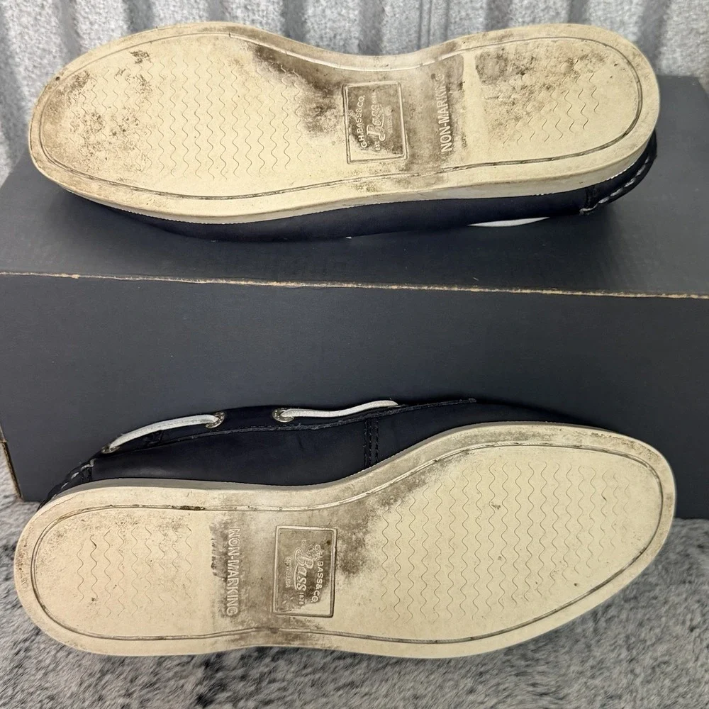 GH Bass Sailor Womens Shoes Size 7.5 M Boat Shoes Steel Navy Blue